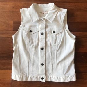 Ralph Lauren White Denim Vest
